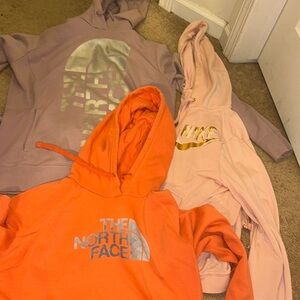North face hoodies and nike jacket